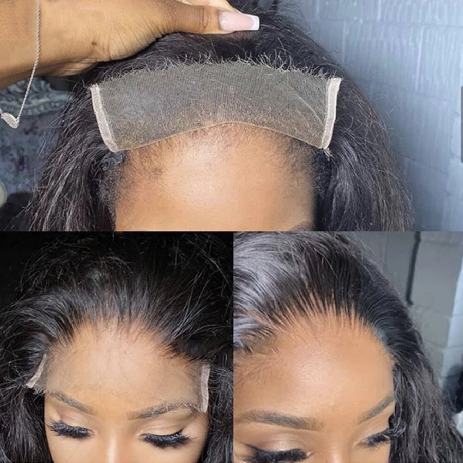 4x4Real Human Hair Wig Block Natural Black with HD lace