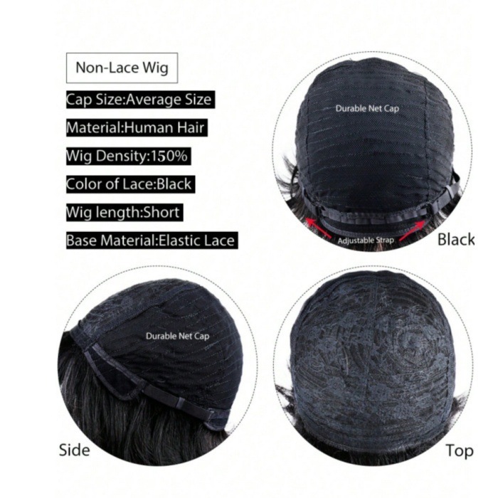 European And American Style Bangs Headgear Human Hair Wig Full Mechanism Headgear Fringe Wig - Image 5