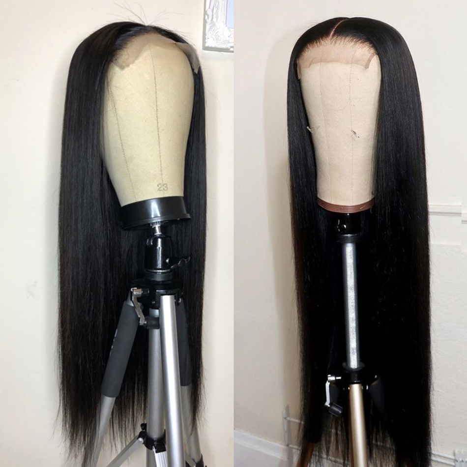 Natural Lace Front Wig Medium Long Straight Hair - Image 6