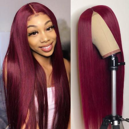 Natural Lace Front Wig Medium Long Straight Hair - Image 3