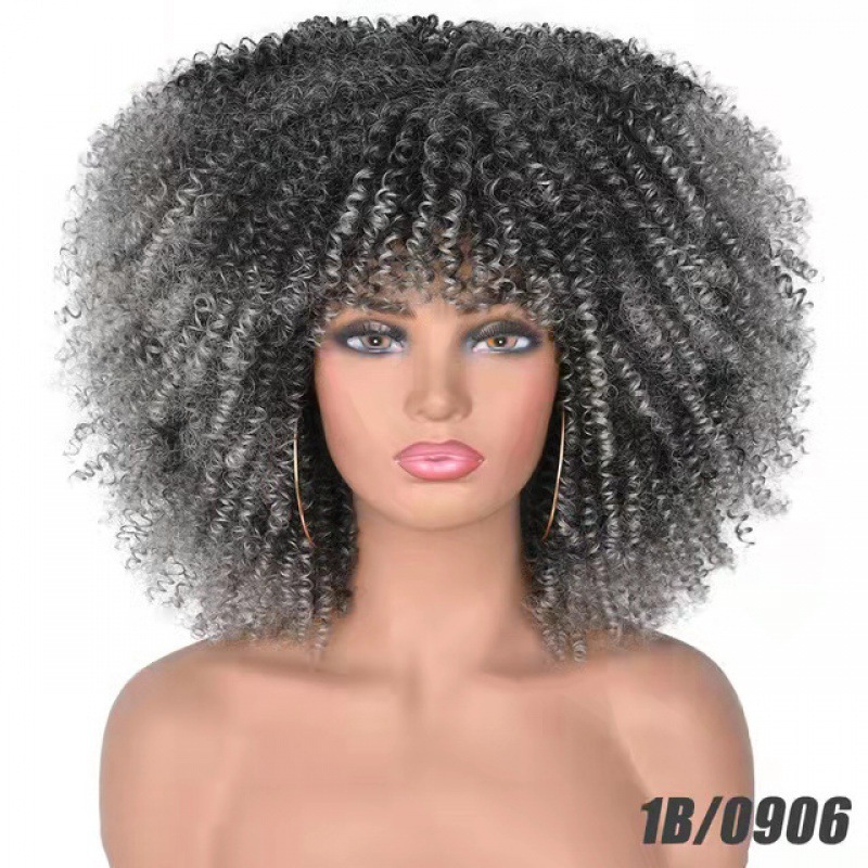 African Small Curly Hair Afro Wig Headgear - Image 7