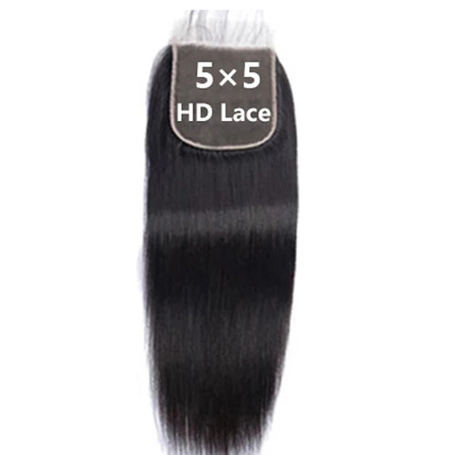 4x4Real Human Hair Wig Block Natural Black with HD lace - Image 3