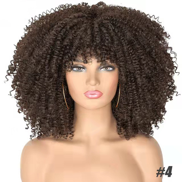African Small Curly Hair Afro Wig Headgear - Image 6