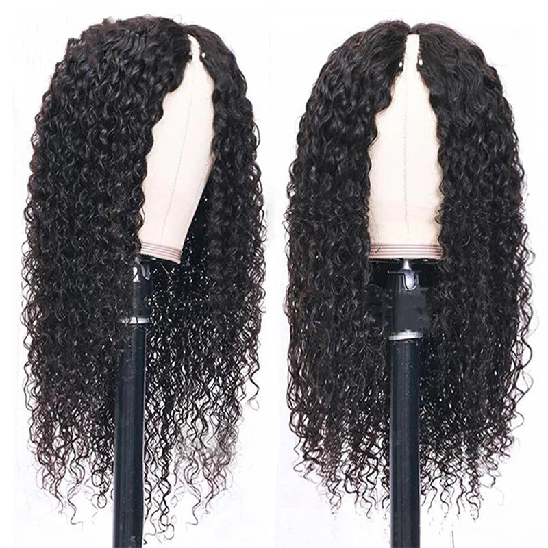 V-shaped Human Hair Curly Headband - Image 4