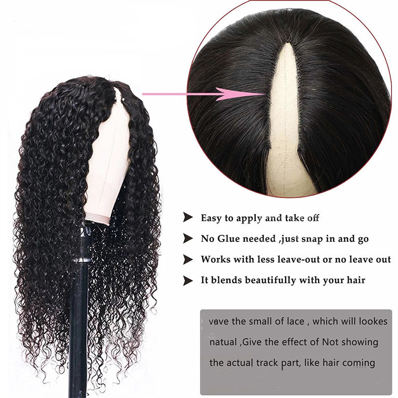 V-shaped Human Hair Curly Headband - Image 5