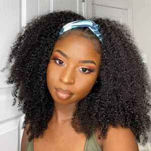 200 Curly Head band wig Human Hair Wigs