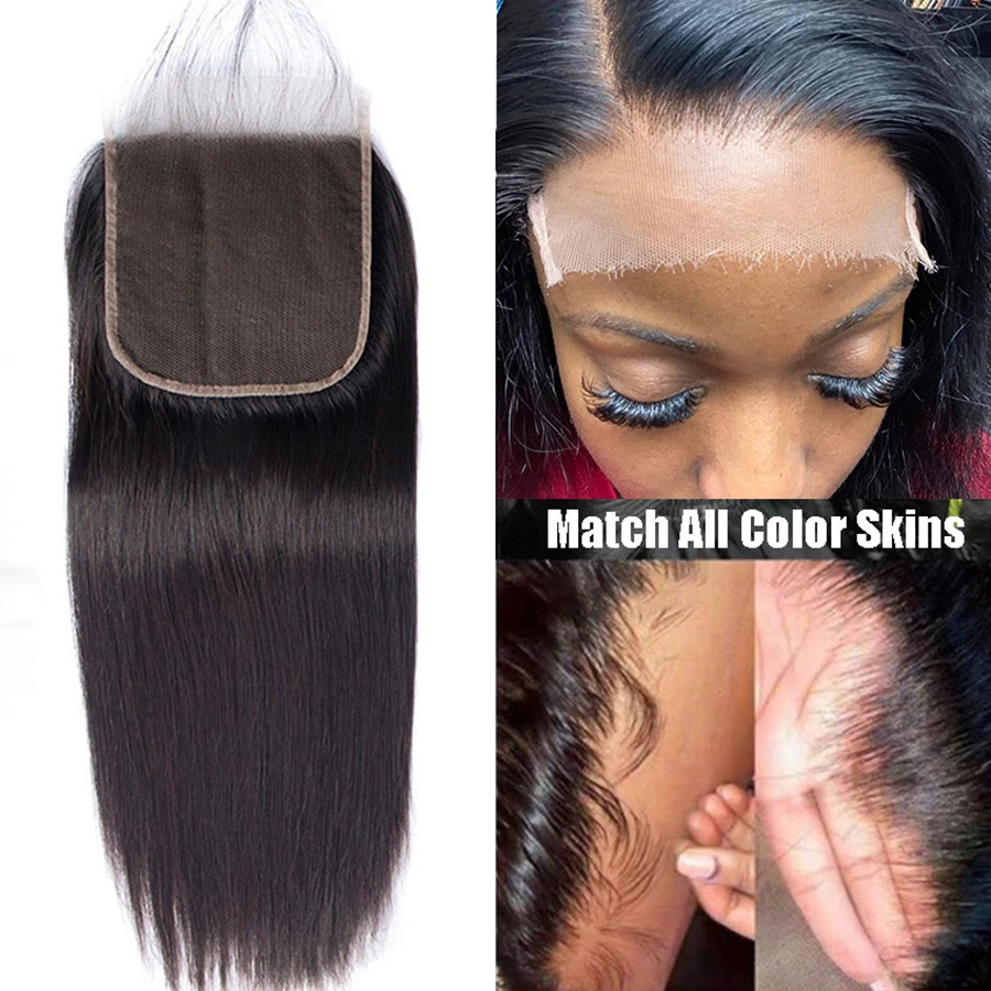 4x4Real Human Hair Wig Block Natural Black with HD lace - Image 2