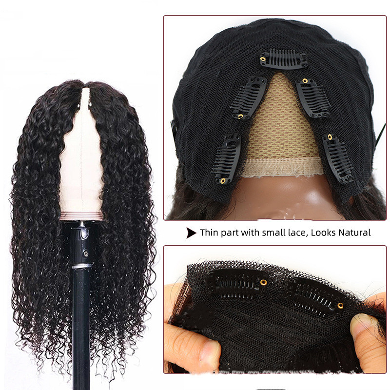 V-shaped Human Hair Curly Headband - Image 3
