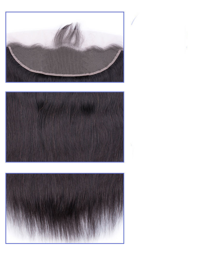 European And American Natural Color Lace Real Hair Wig - Image 6