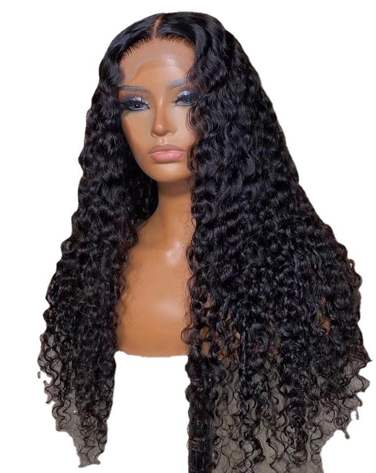Front Lace Wig Women's Long Curly Hair Chemical Fiber Wig - Image 5