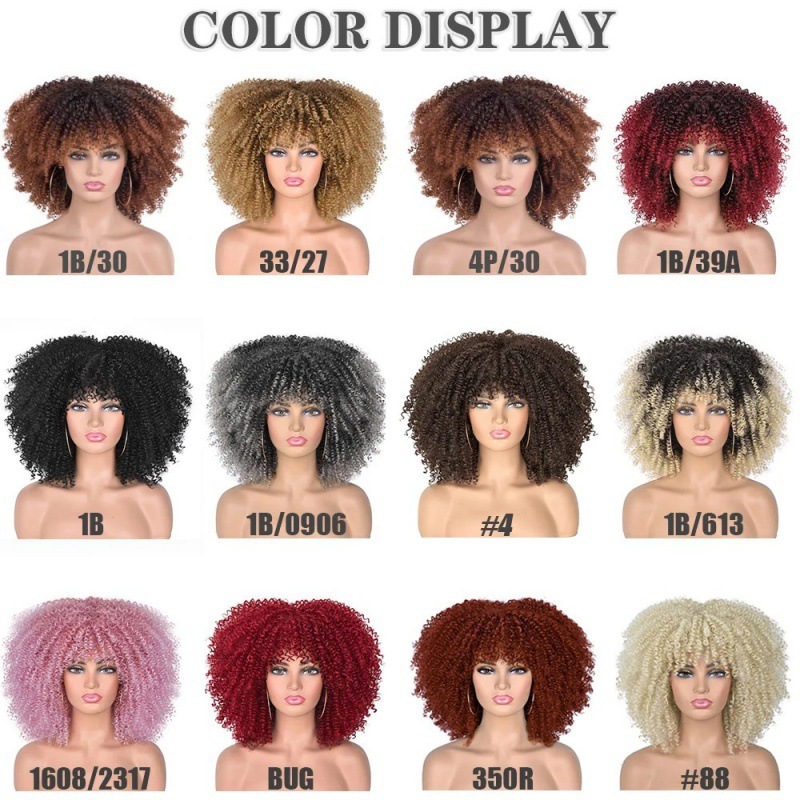 African Small Curly Hair Afro Wig Headgear - Image 9