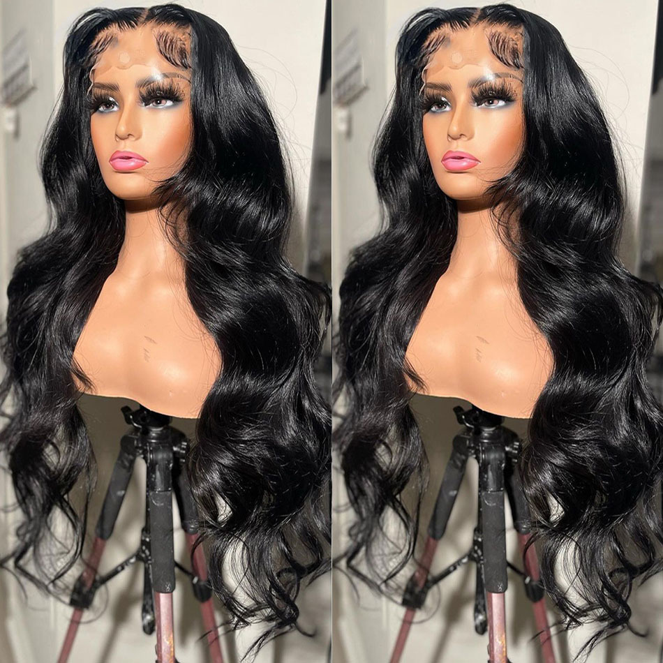 Inch Body Wave Lace Front Human Hair Wigs Peruvian Loo - Image 4