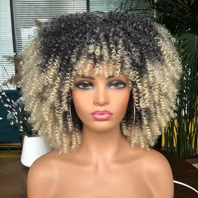 African Small Curly Hair Afro Wig Headgear - Image 2
