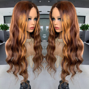 Closure Big Wave Pick Color Bob Real Wig Headgear