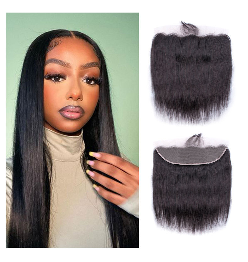 European And American Natural Color Lace Real Hair Wig - Image 2