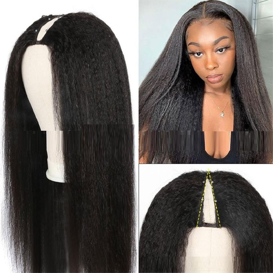 Lace Free Mechanism Yaki Straight Pure Human Wig - Image 4
